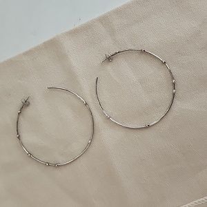 Melinda Maria hoops silver 4' "big ass hoop"